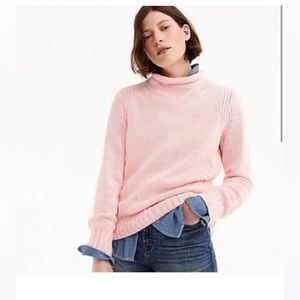 J. Crew Always 1988 Rollneck Sweater knit pullover in baby pink, size XS.